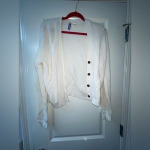 white cardigan